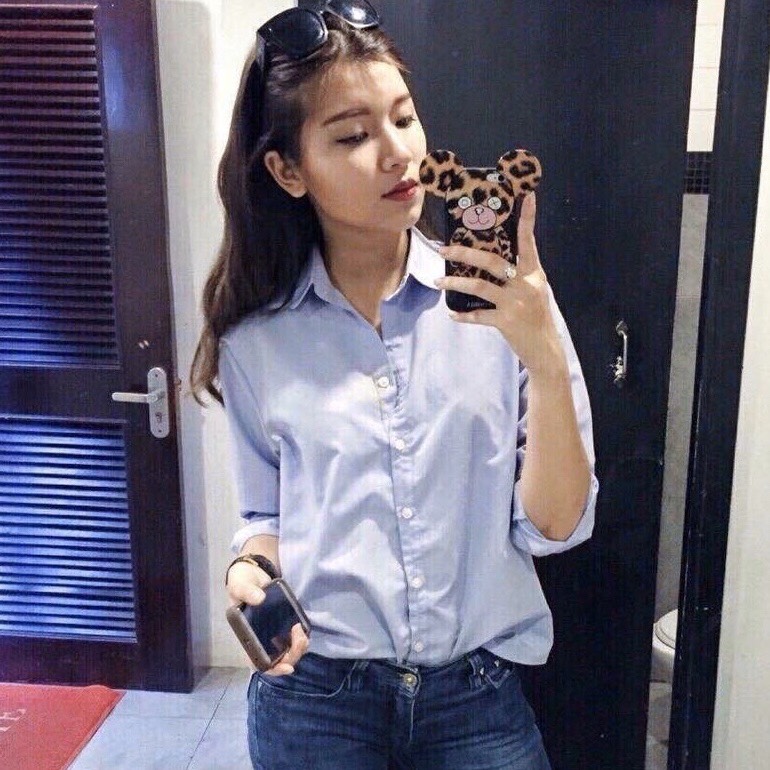 [SIÊU ĐẸP + GIÁ RẺ] Áo sơ mi trơn không nhăn, áo sơ mi lụa kết, áo sơ mi nữ