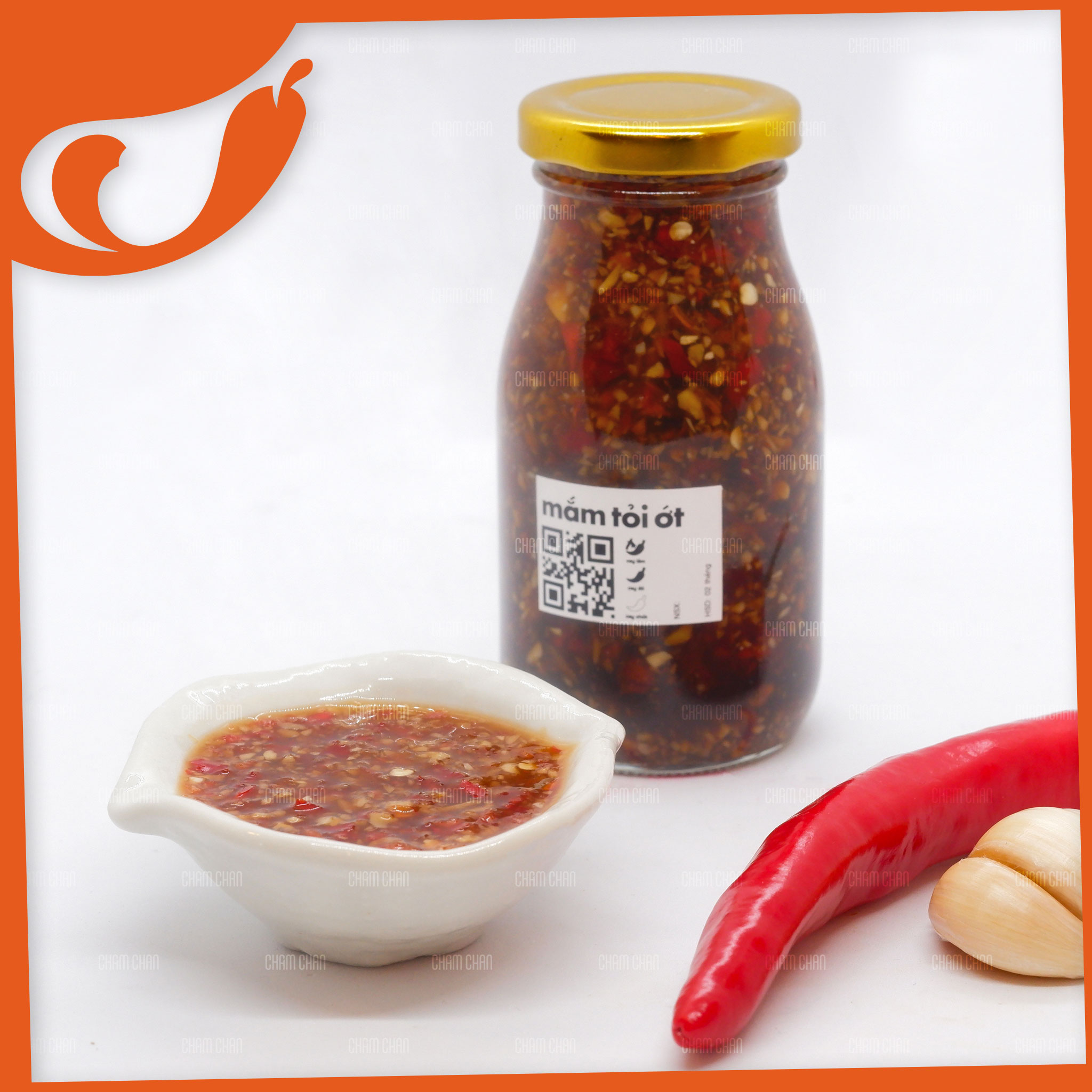 [HCM]Mắm Tỏi Ớt Chấm Chan - Chai 200ml (Đậm Đặc) / Cay Lắm