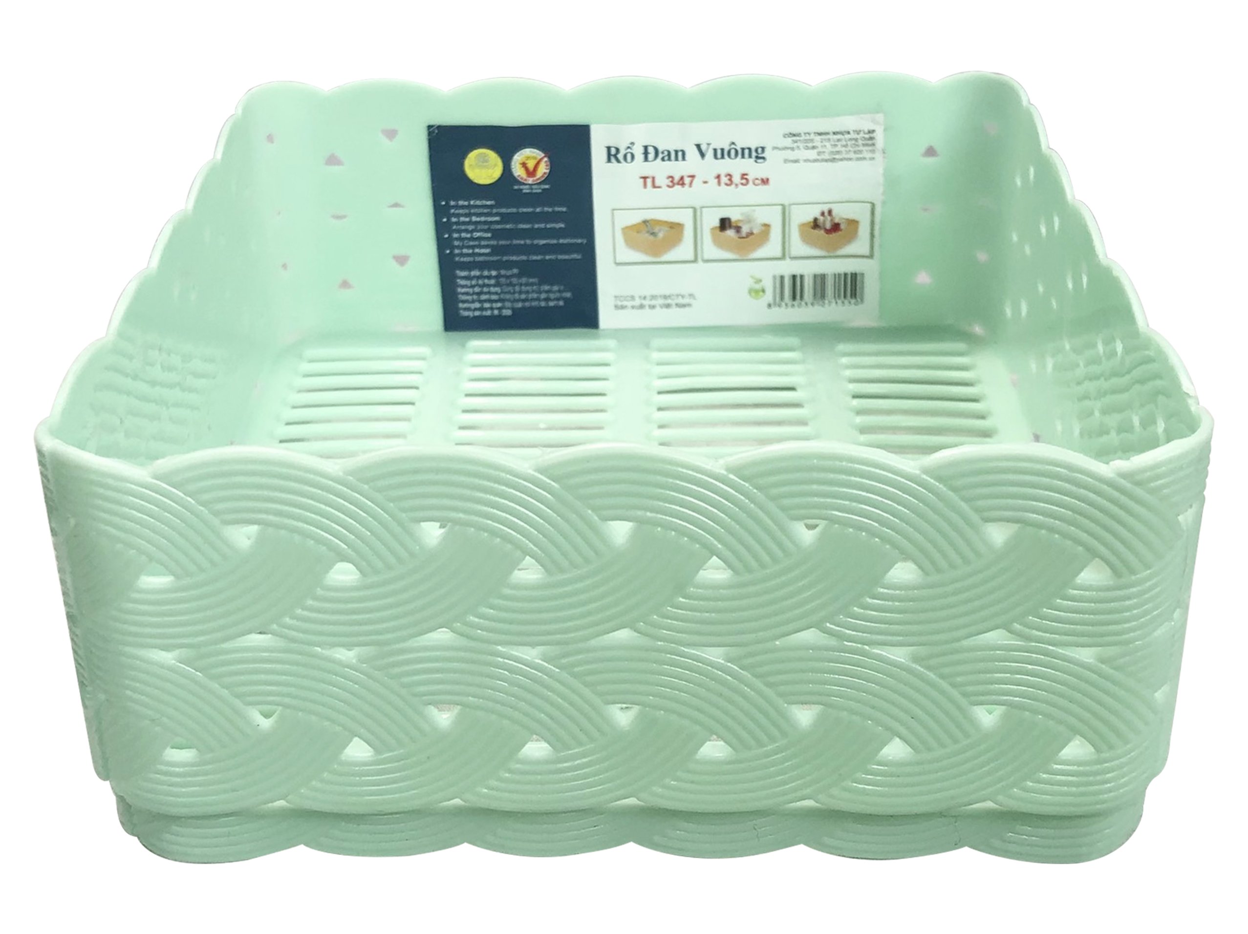 Rổ đan vuông TỰ LẬP TL347 - 13.5cm