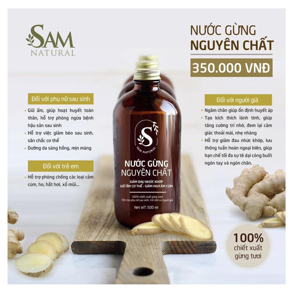 Nước gừng nguyên chất - [Sam Natural]  Nước gừng 500 ml