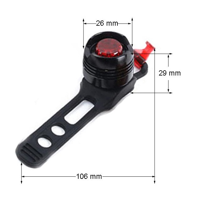 Đèn LED an toàn gắn sau chân yên xe đạp giá rẻ