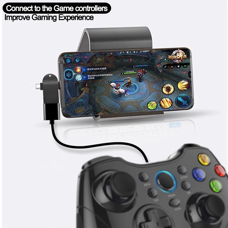 OTG USB 3.0 Type C Micro Android 2 In 1 Multifunction , Peripheral Connection With Android Phone Keyboard Mouse Handle OTG adapter cable