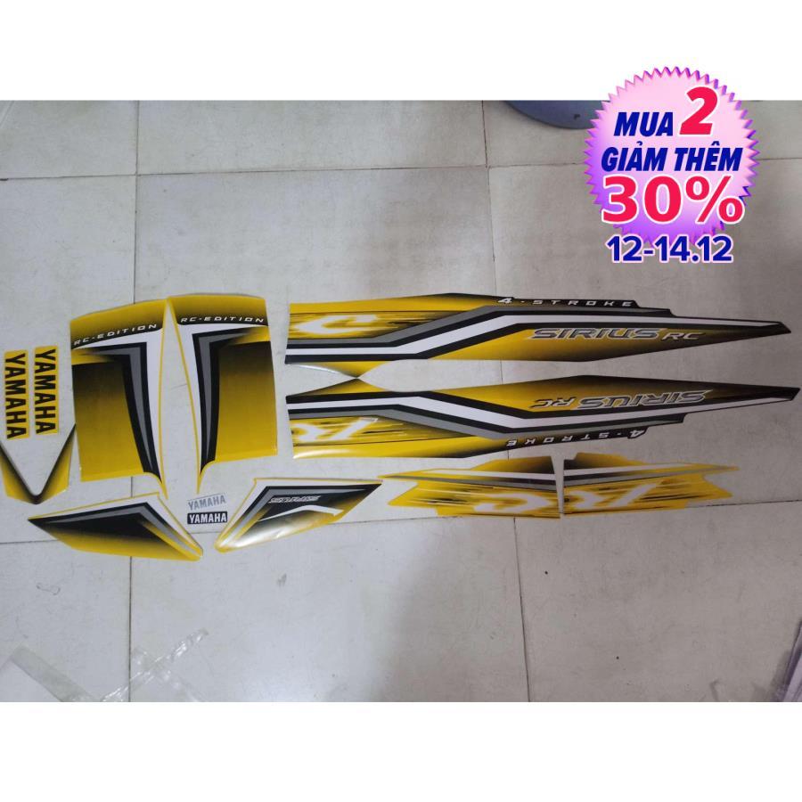 Tem lụa sirius xăng cơ RC vàng đen giống zin 3 lớp