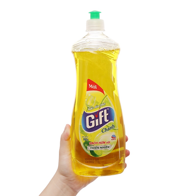 Nước rửa chén Gift hương chanh 800g - Mẫu mới
