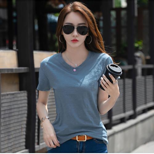 Áo cổ trụ 1 nút tay ngắn thời trang Hàn Quốc
