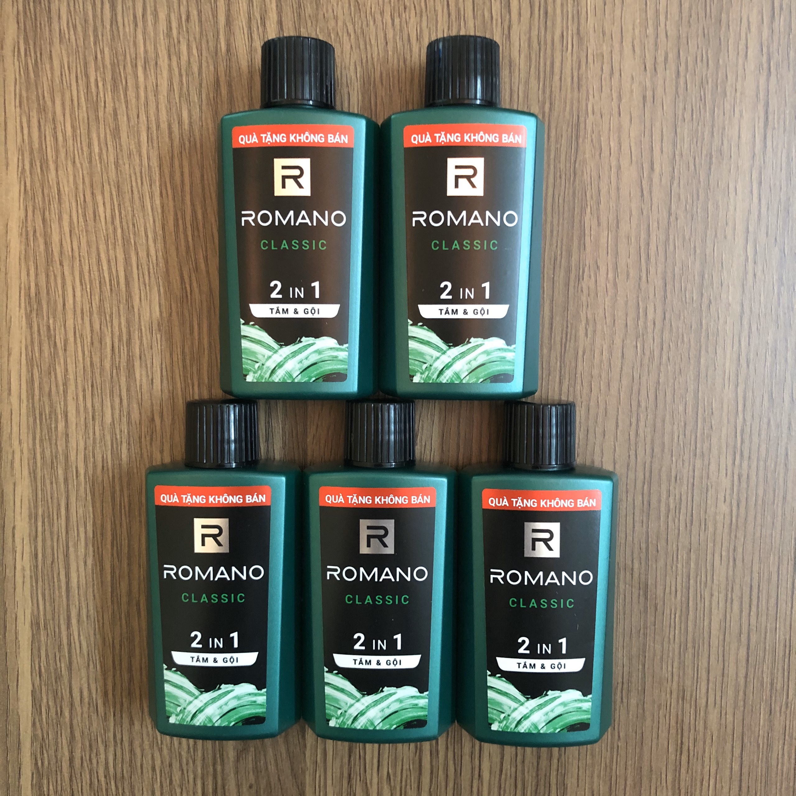 Set 5 chai dầu tắm gội Romano 2 trong 1