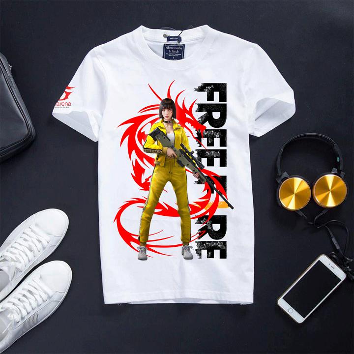 Áo Thun Cotton Free Fire Màu Trắng Kla