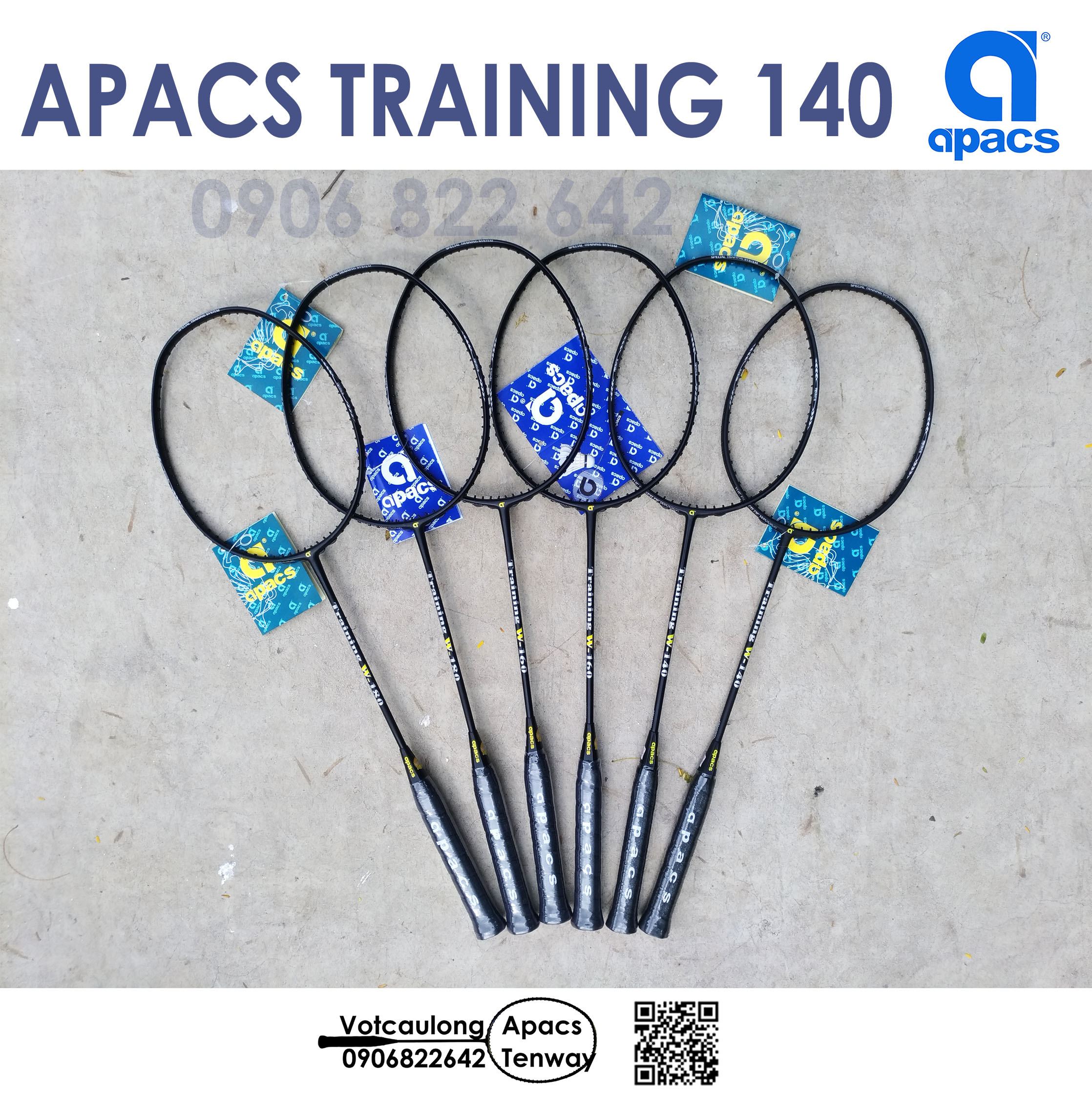 Vợt tập cầu lông Apacs Training 140gr Cải thiện khả năng điều vợt, tăng sức mạnh cho cú đánh