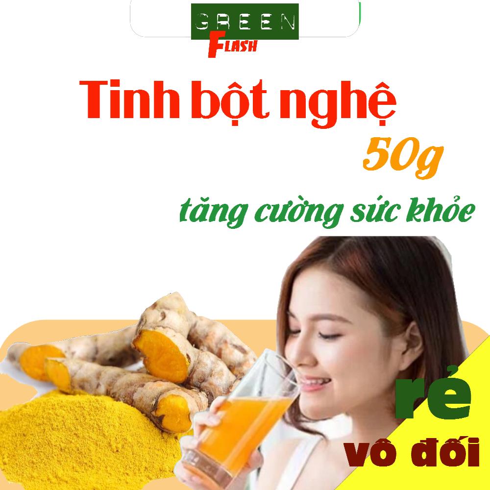 50g tinh bột nghệ nguyên chất, hỗ trợ giảm đau dạ dày, hỗ trợ tiêu hóa, làm mịn da, tăng cường sức đề kháng cơ thể
