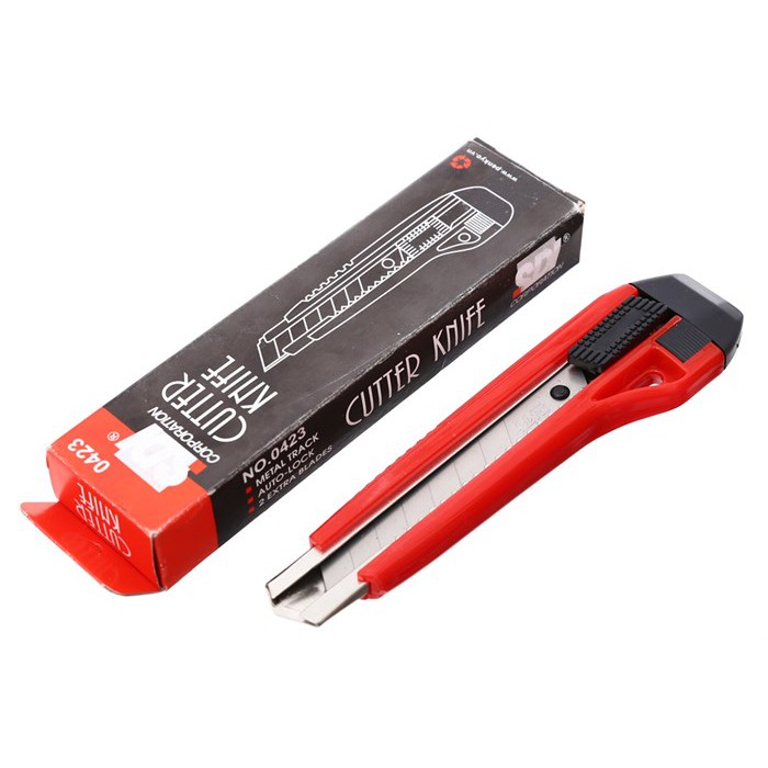 Combo 2 Dao rọc giấy lớn SDI 0423 (Tặng kèm 2 lưỡi dao thay thế)