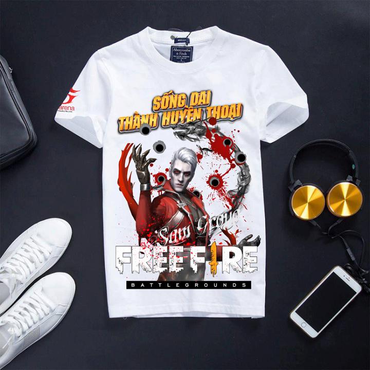 Áo Thun Nam In Hình Free Fire Công Nghệ Hàn Quốc cotton giá rẻ Nam Tước