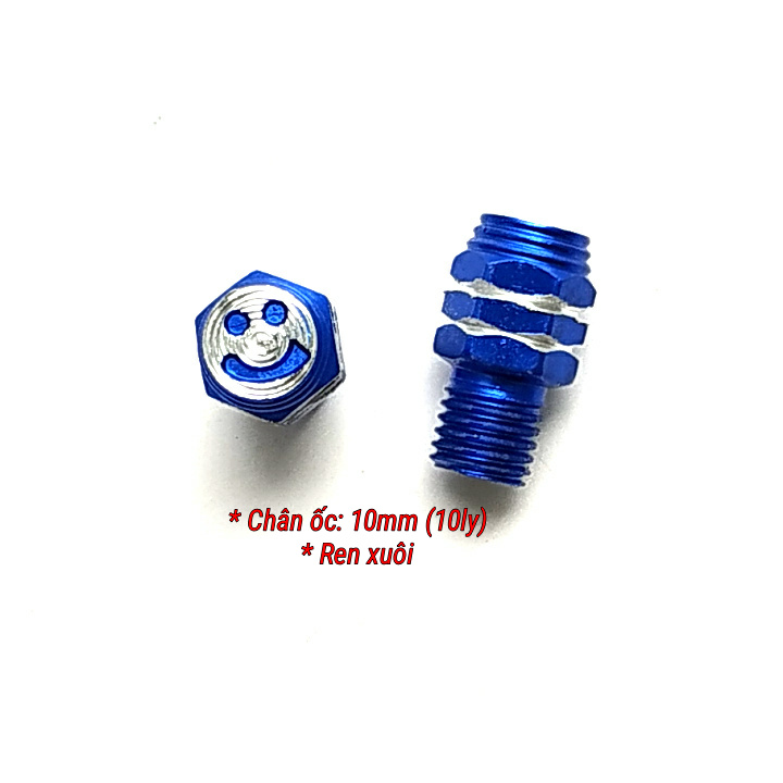 Ốc chân gương xe máy hình mặt cười (01 đôi)