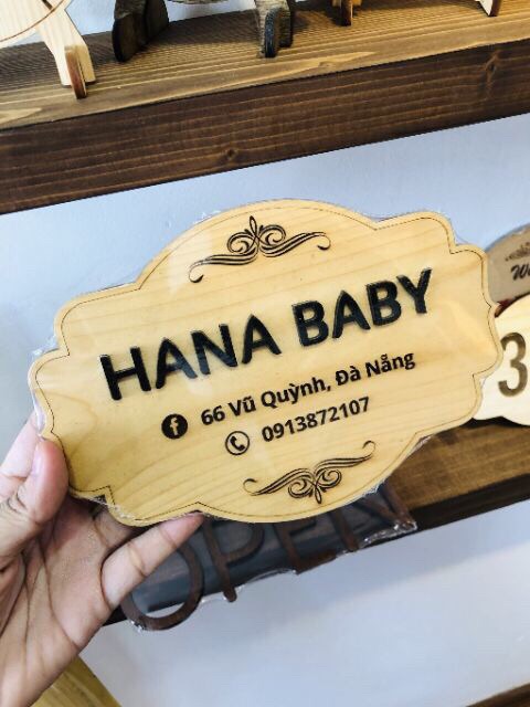 [FREE THIẾT KẾ] - Bảng hiệu gỗ tên shop