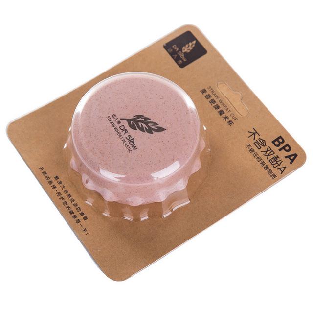 Cốc uống nước, trà, cafe gập gọn bằng lúa mạch (giao màu ngẫu nhiên)