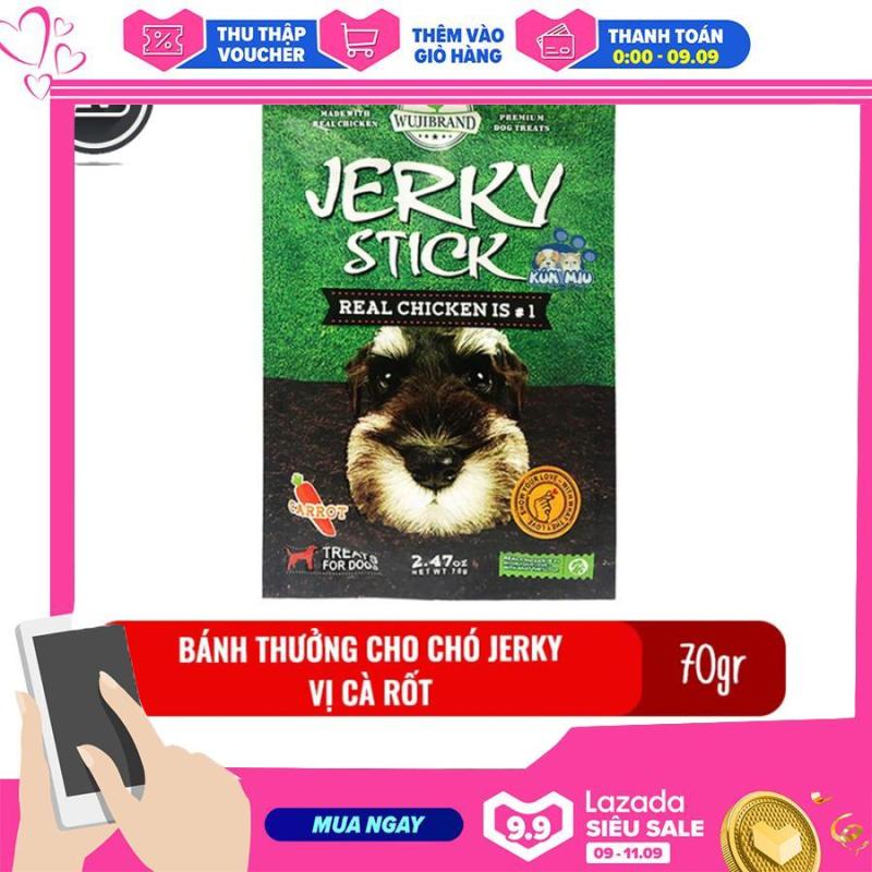 Bánh thưởng cho chó Jerky 70gr - Vị cà rốt