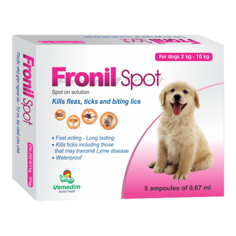 Nhỏ gáy Diệt ve rận bọ chét cho chó mèo Fronil Spot