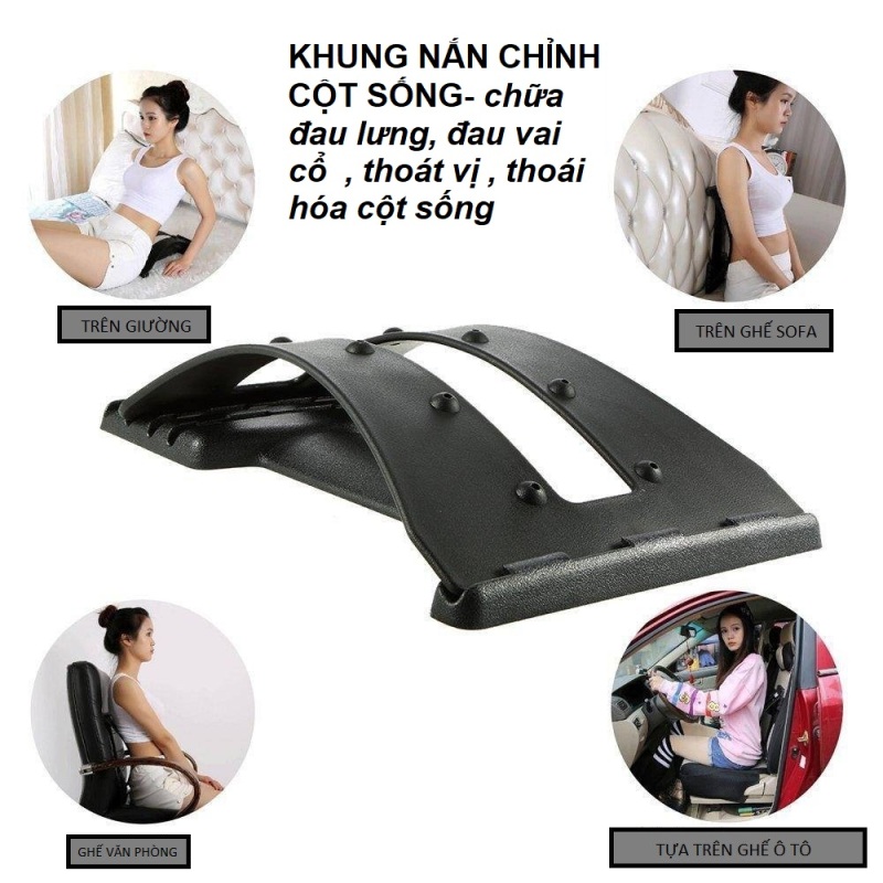 khung nắn chỉnh cột sống, đai lưng cột sống, điều trị thoát vị đĩa đệm - tăng tuần hoàn máu tốt nhờ bánh gai từ tính, giúp giảm mệt mỏi, căng thẳng và ngủ ngon