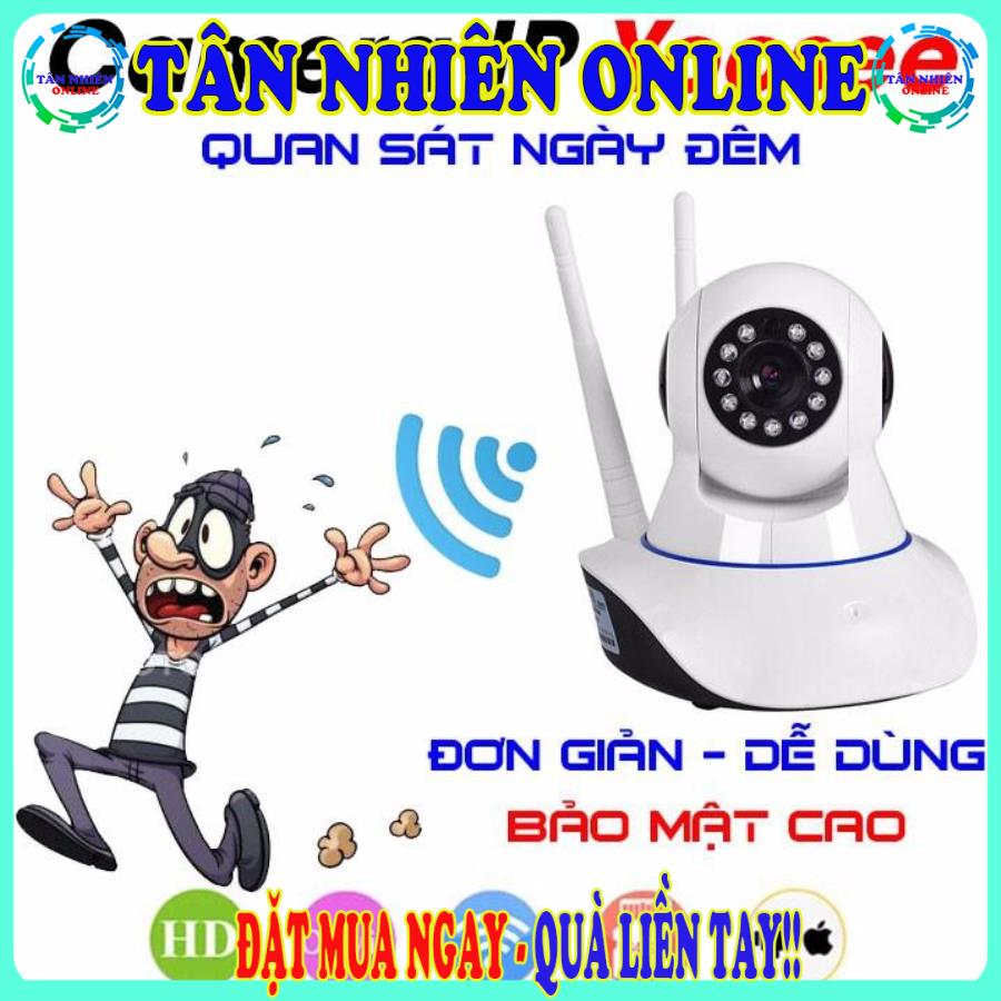 Camera yoosee quan sát trong nhà 3 râu xoay 360 độ 720P dùng wifi app Yoosee