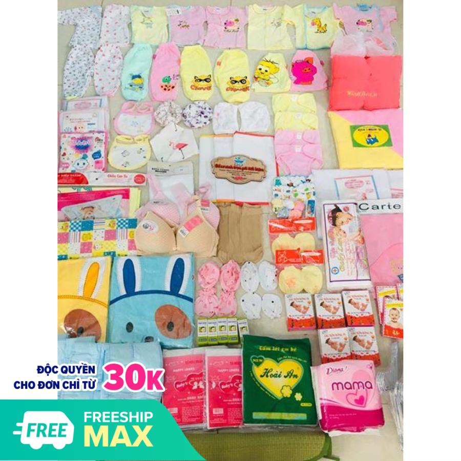 Đồ sơ sinh trọn gói đầy đủ tiết kiệm cho mẹ và bé-Đồ chuẩn bị đi sinh-TRọn bộ đi sinh
