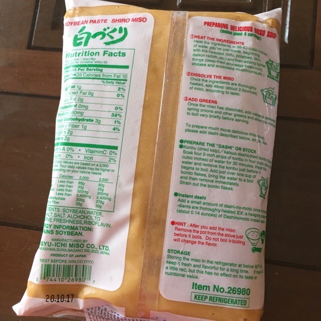 Tương Nhật SHIRO MISO trắng 1kg