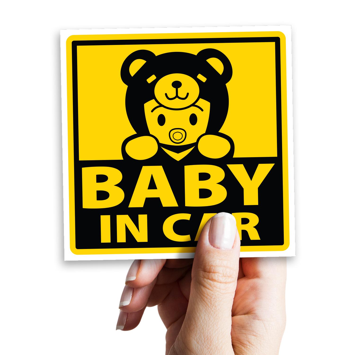 2 logo 10cm x 10cm Baby In Car sticker