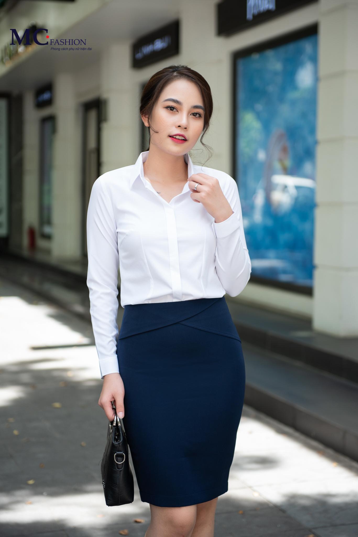 Áo sơ mi trắng tay dài (A0074)