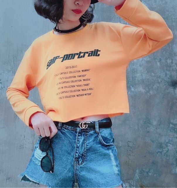 Áo Thun Nữ Tay Dài Croptop Salf-Portrait