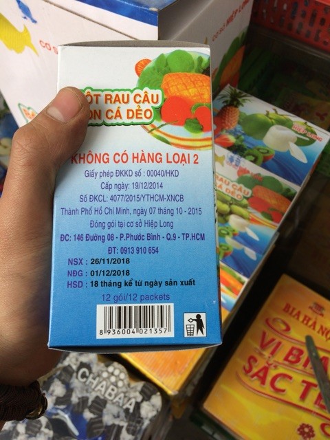 Bột nấu rau câu con cá dẻo 1 gói 12gr