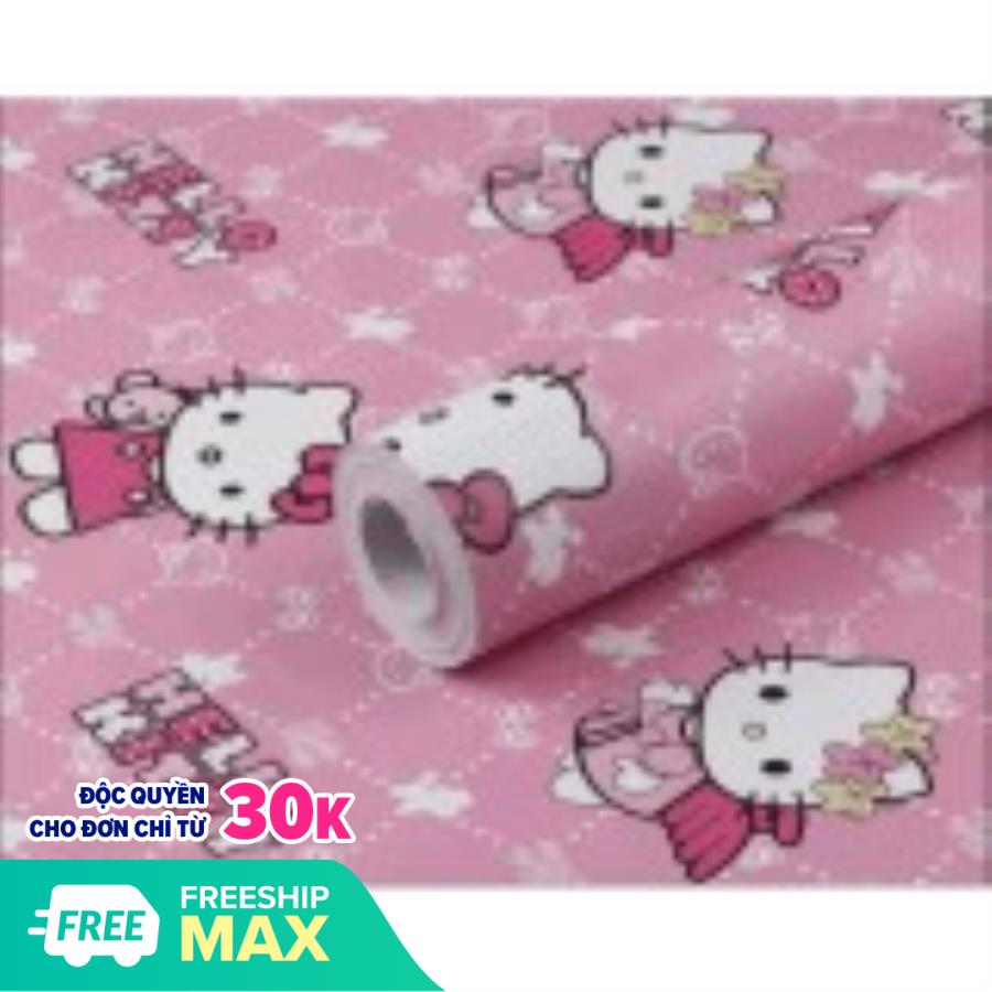 5m giấy dán tường kitty thiên thần - khổ rộng 45cm