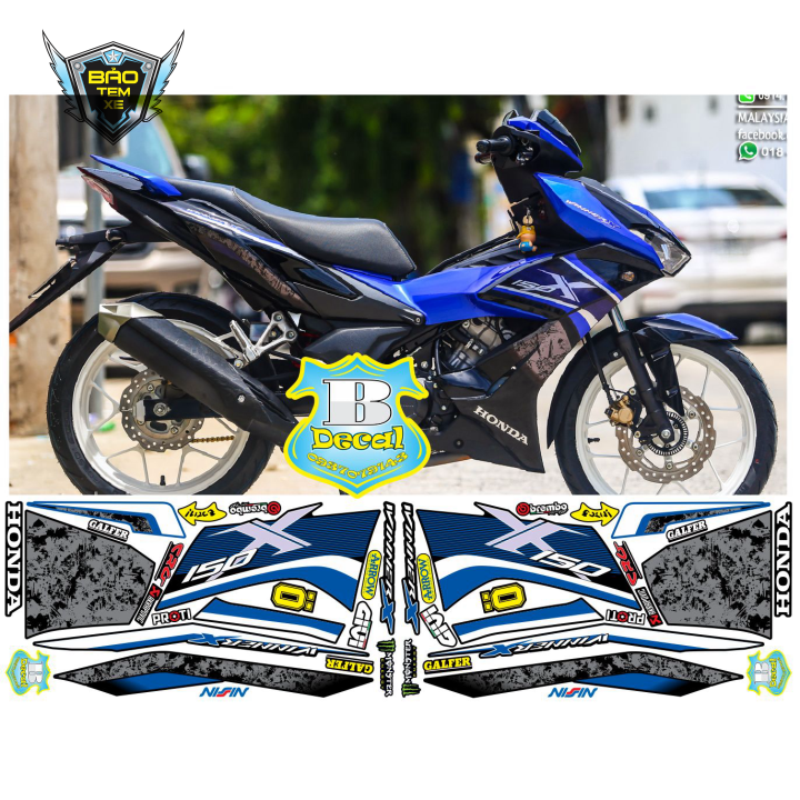 Tem rời xe winner X xanh đen ntn