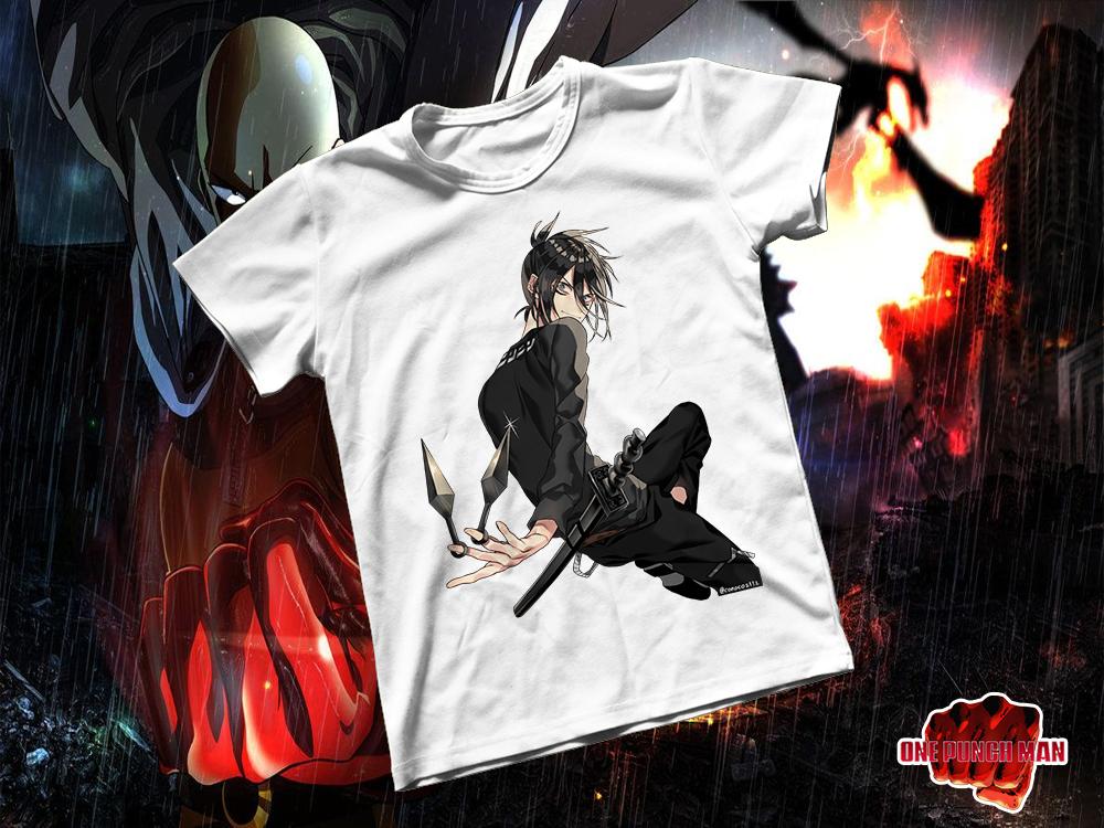 Áo thun Cotton Unisex - Anime - One-Punch Man - Sonic siêu thanh