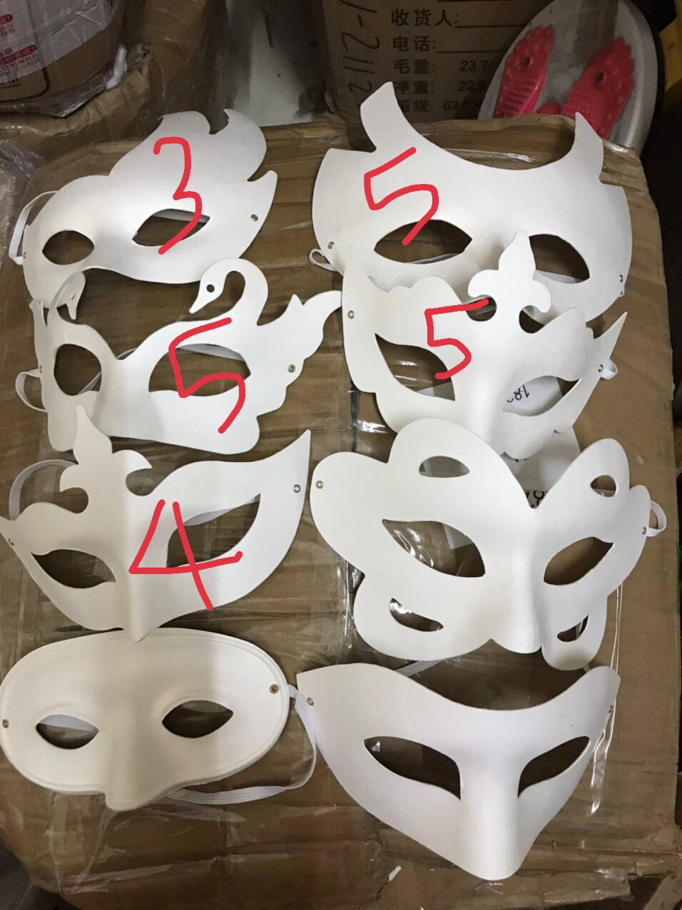 Mặt nạ giấy bồi trang trí Halloween set 50 cái
