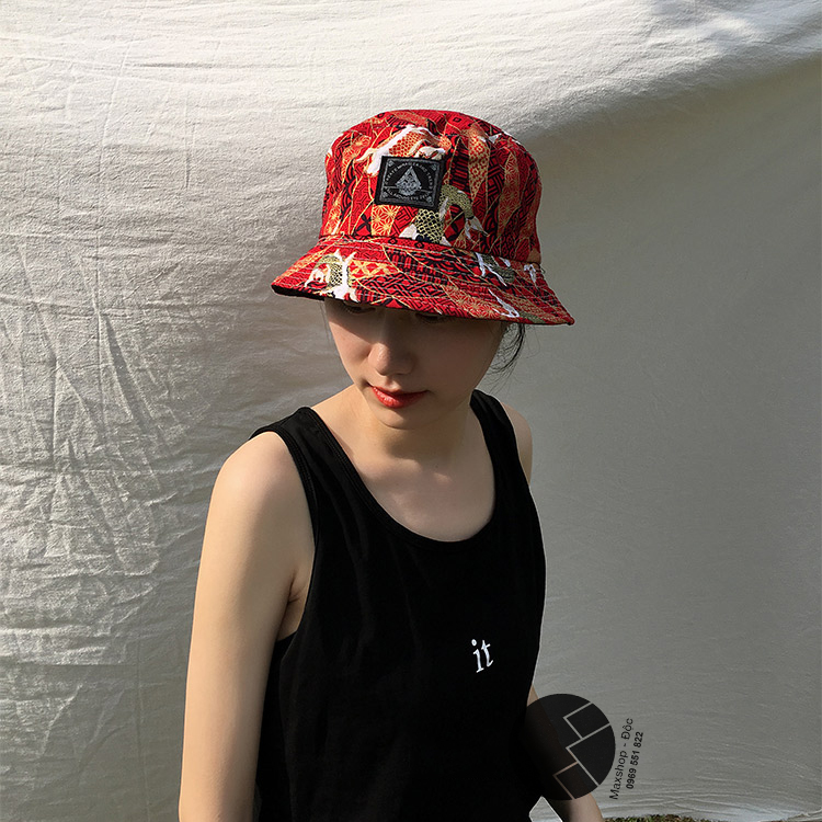 Mũ nón bucket ulzzang 2 mặt hàng độc hình cá chép dày dặn form chuẩn hot trend