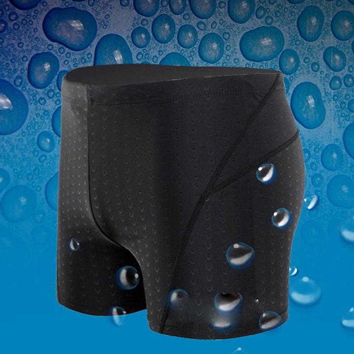Quần bơi nam đen họa tiết vảy cá phong cách chuyên nghiệp szone sqb109