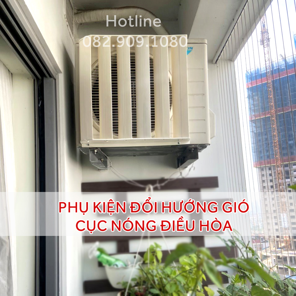 Bộ phụ kiện giúp chuyển hướng gió dàn nóng điều hòa, máy lạnh. Mặt nạ đổi hướng gió cục nóng điều hòa Nhựa cao cấp Hàng Việt Nam chất lượng cao!