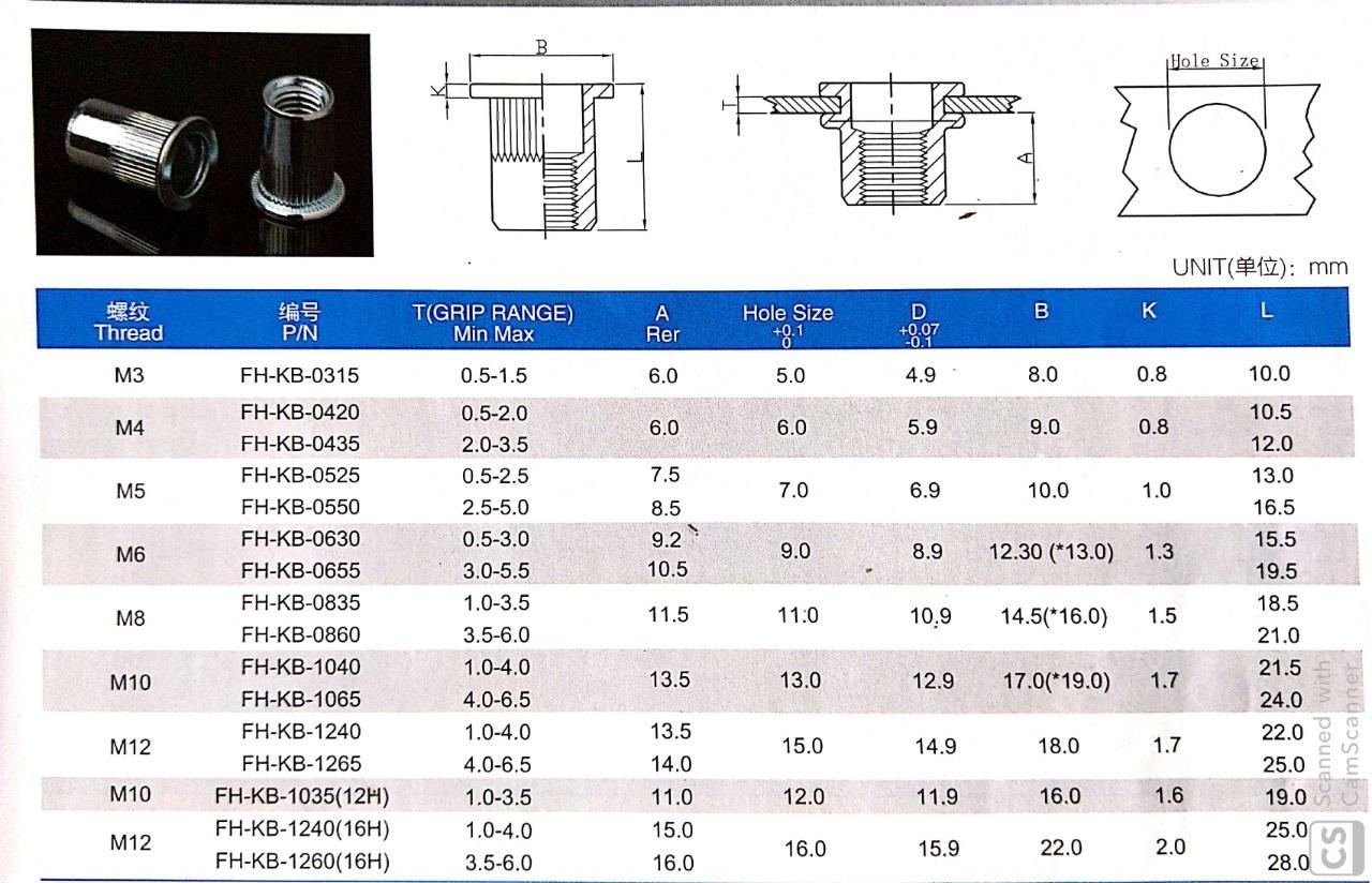 Combo 100c Ốc tán rút M6 thép mạ