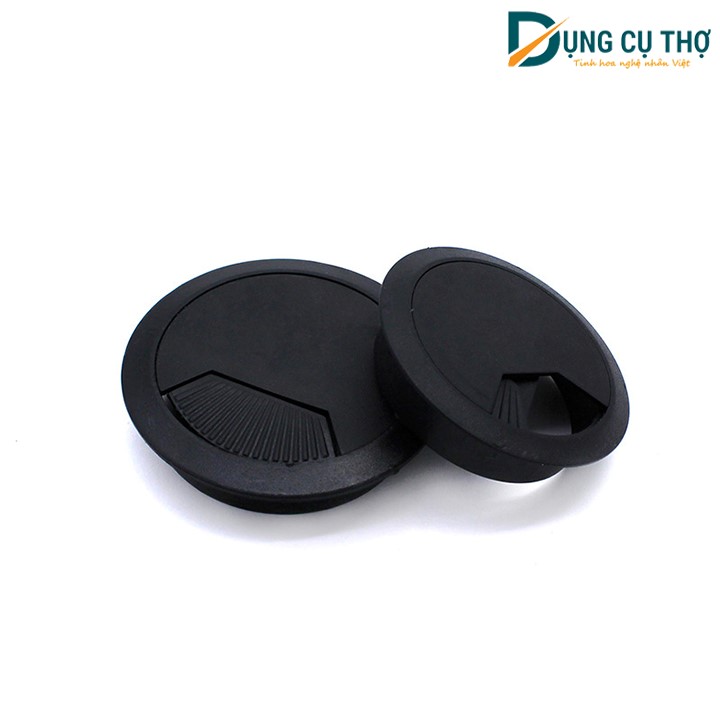 Nắp luồn dây điện tròn màu đen và trắng