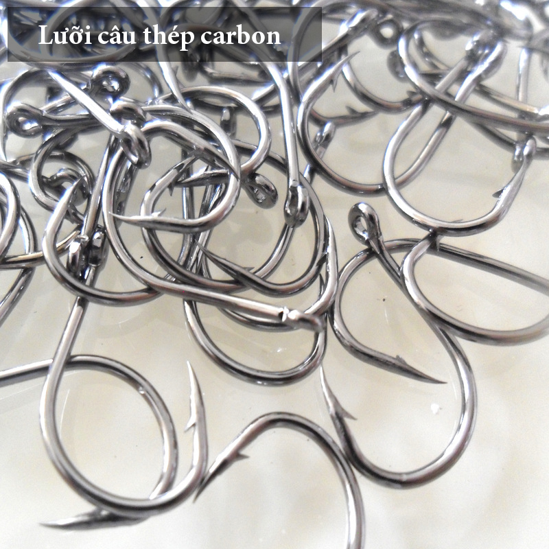 Hộp 600 Lưỡi Câu Thép Carbon size 3-12