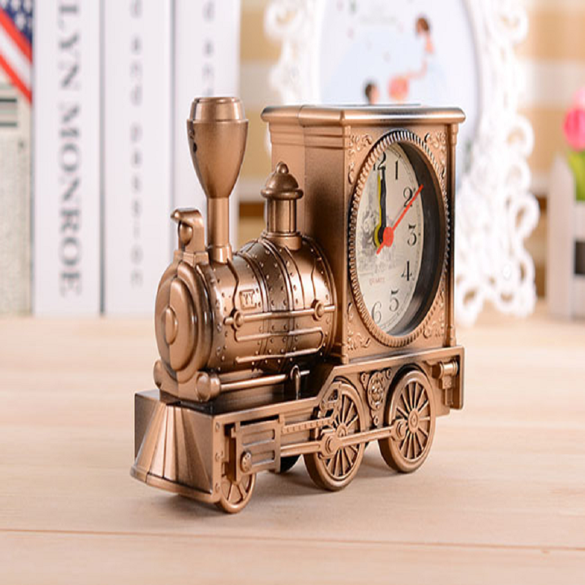 (Giá Sỉ Rẻ) Đồng hồ để bàn, báo thức hình xe lửa , tàu hỏa