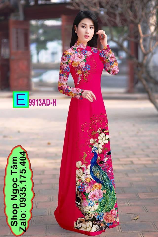 Vải may bộ / áo dài in 3D - E 9913