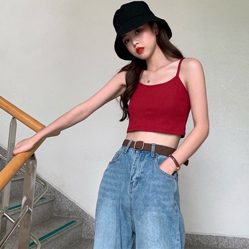 áo hai dây nữ croptop thời trang