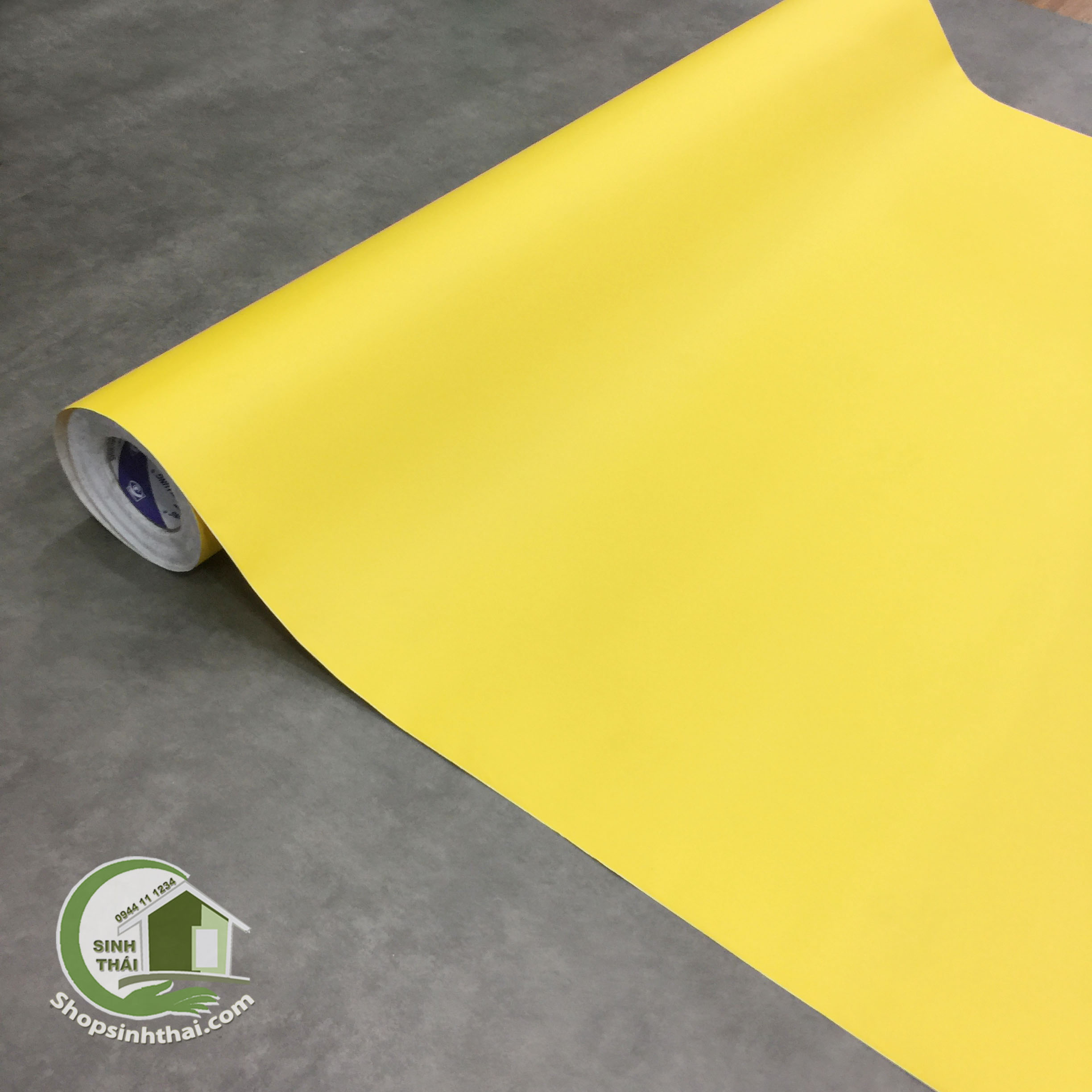 [HCM]Giấy Dán Tường Màu Vàng Nhám [ 50cm x khổ 120cm ] Có Sẵn Keo