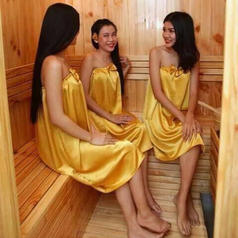 Váy quây massage, đầm mặc cho khách spa và làm đẹp