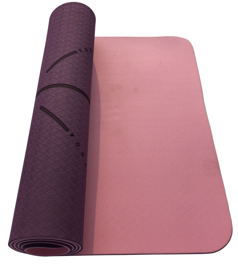 Thảm yoga định tuyến 6mm 2 lớp TPE kèm túi lưới- Tienphatsmart(Hà Nội)
