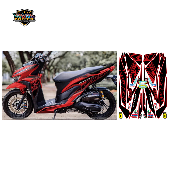Tem rời dán xe vario 150 dán xe đỏ mới