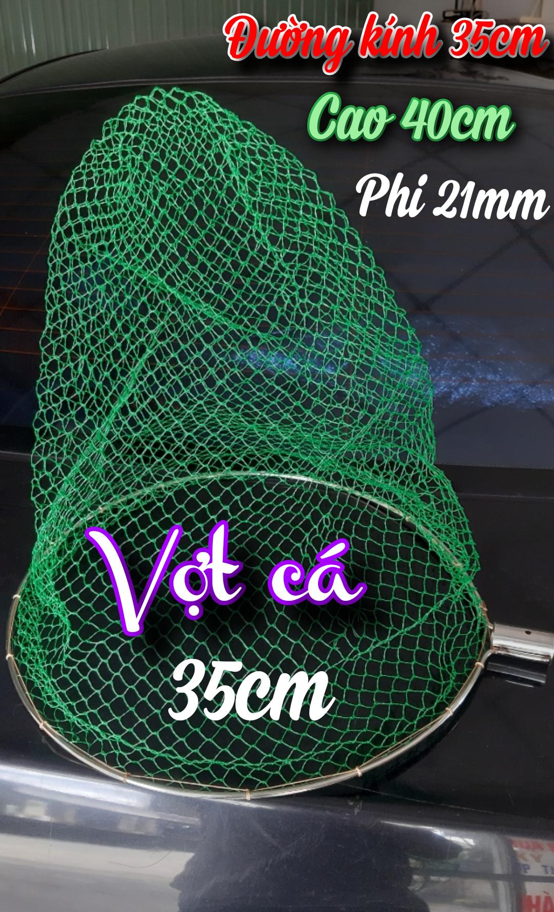 Vợt cá 35cm inox