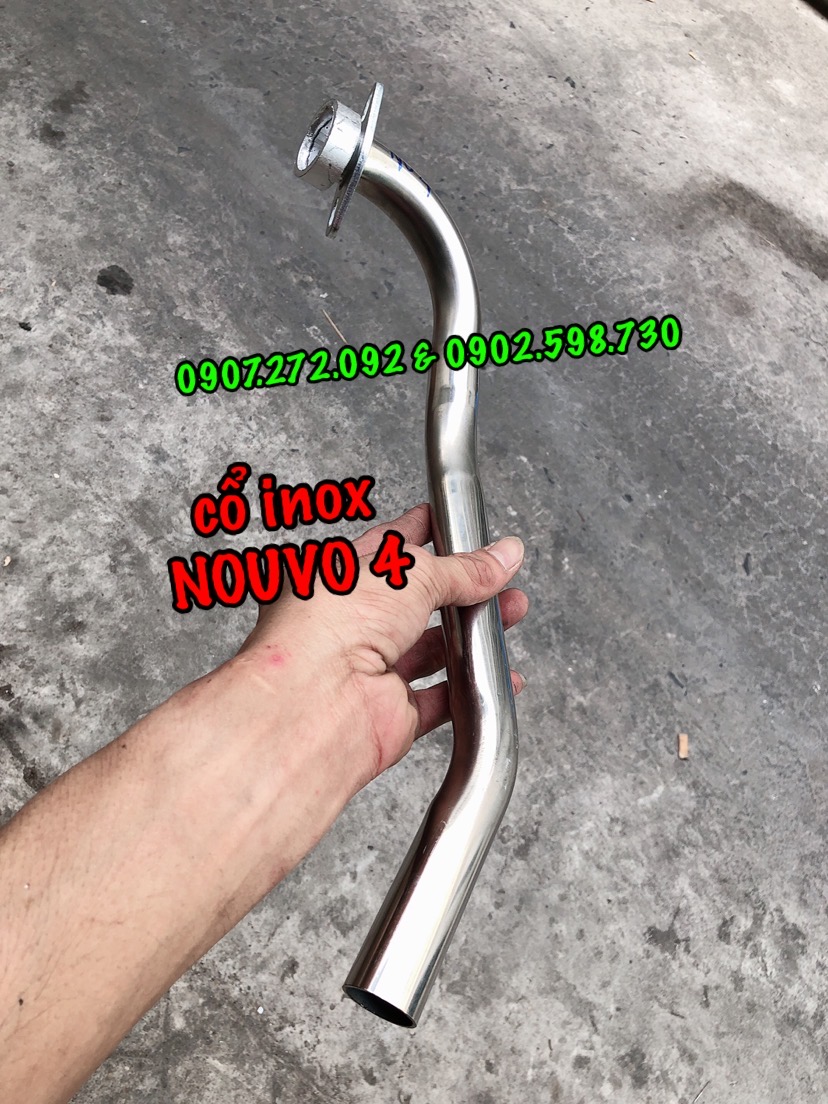 [HCM]cổ pô inox PHI 27X1.5li nouvo 4 gắn pô zin