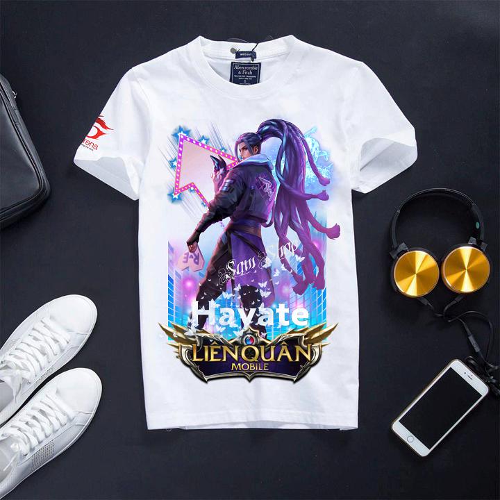 Áo Liên Quân Mobile Cổ Tròn Màu Trắng - Hayate Ngân Lang