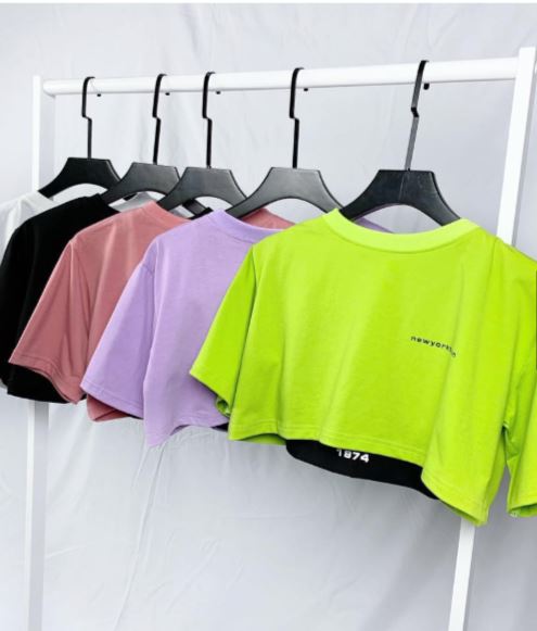ÁO THUN NỮ💕SET ÁO CROPTOP 1975 HÀN QUỐC