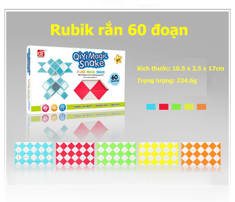 Rubik rắn - Magic Snake - 60 đoạn